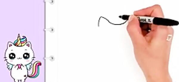 عکس گربه تک شاخ نقاشی
