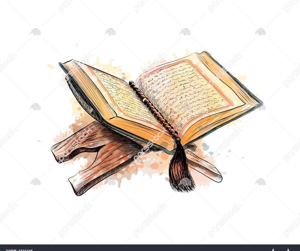 عکس قرآن کریم با تسبیح
