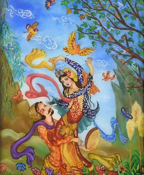 عکس لیلی مجنون نقاشی
