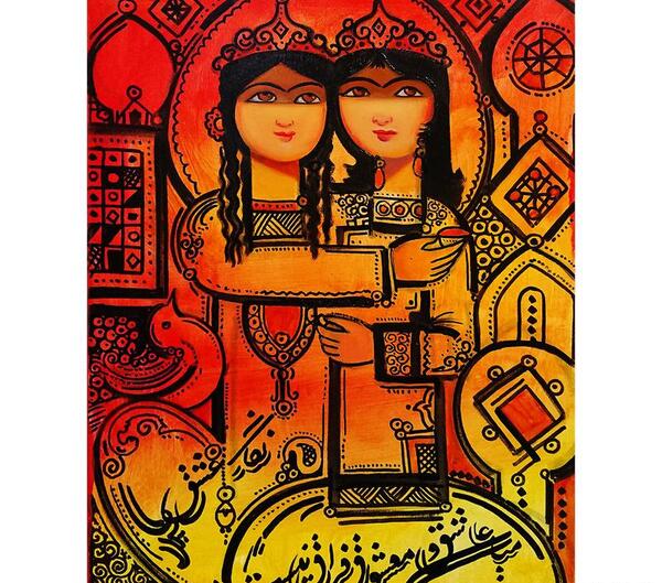 عکس لیلی مجنون نقاشی
