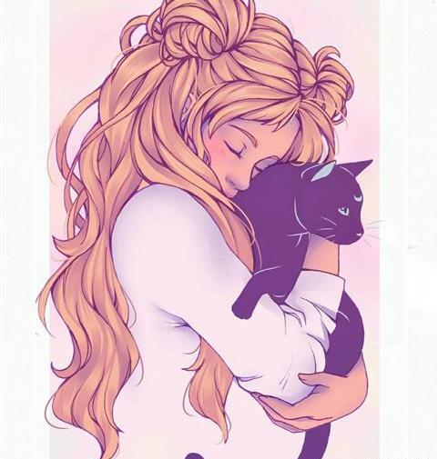 عکس نقاشی گربه دخترانه