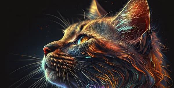 عکس گربه رنگین کمون