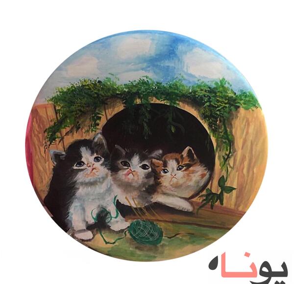 عکس نقاشی گربه روی دیوار