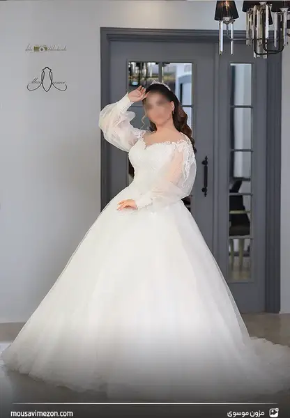 عکس لباس تور عروس پف دار
