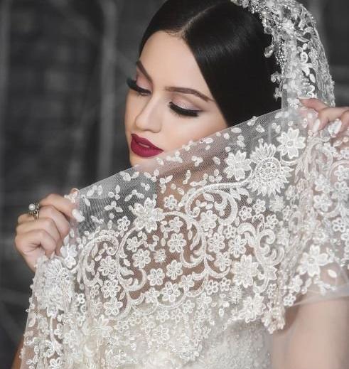 عکس لباس عروس با تور