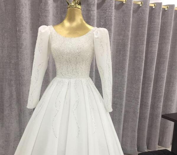 عکس لباس عروس ساتن آمریکایی