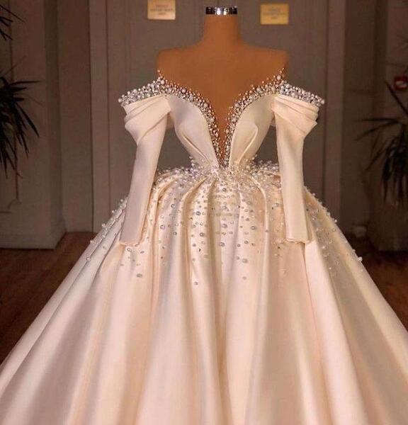 عکس لباس عروس ساتن آمریکایی