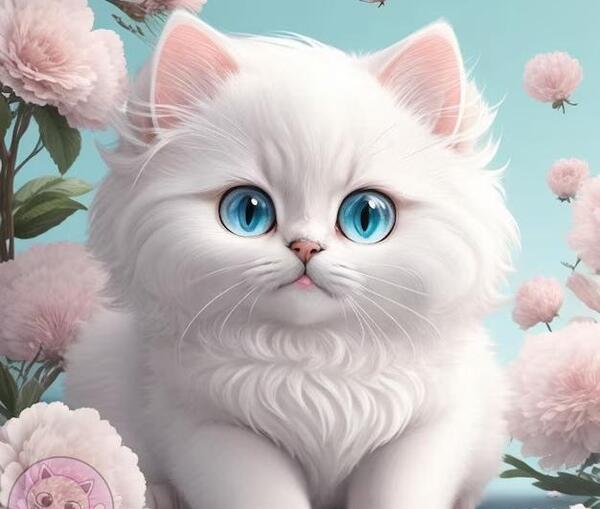 عکس گربه سیاه سفید کارتونی