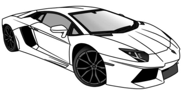 عکس نقاشی لامبورگینی خفن