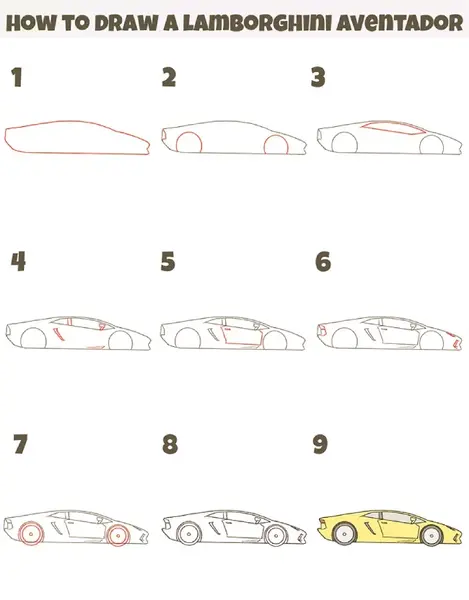 عکس لامبورگینی نقاشی لامبورگینی