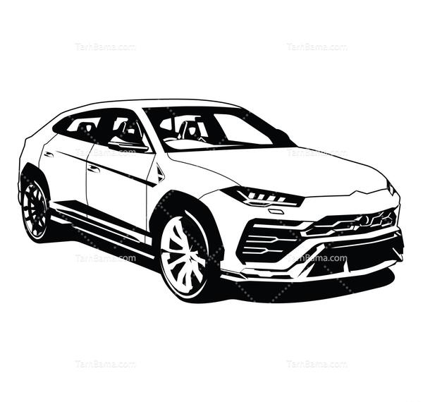 عکس ماشین لامبورگینی رنگ سیاه