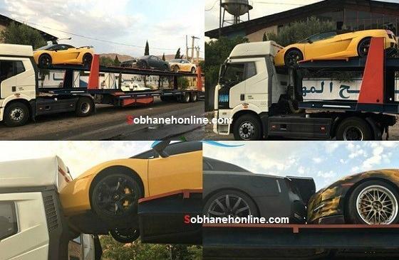 عکس تصادف لامبورگینی در ایران
