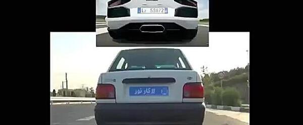 عکس ماشین لامبورگینی و پراید