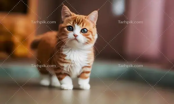 عکس گربه قهوه ای کیوت