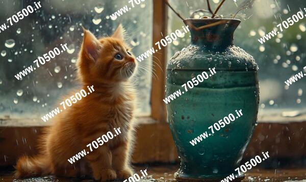 عکس بچه گربه قهوه ای