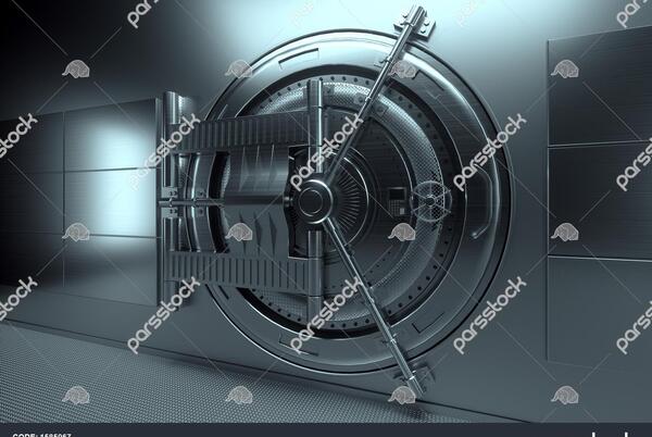 عکس گاوصندوق بزرگ بانک