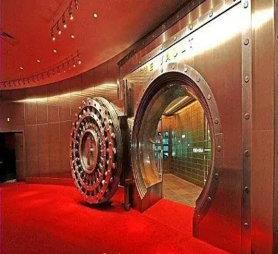 عکس گاوصندوق بزرگ بانک