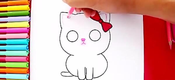 عکس نقاشی گربه ملوس و ناز