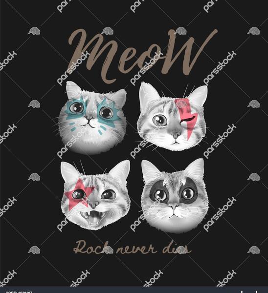 عکس گربه نقاشی شده