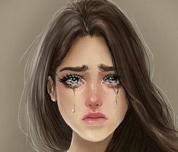 عکس دختر انیمه ای که گریه می کنه