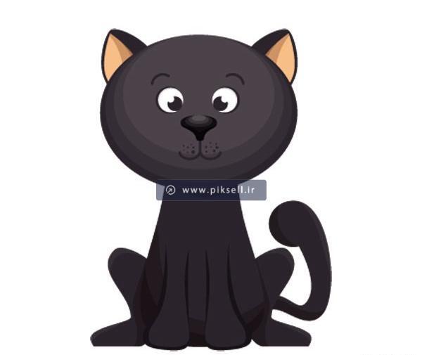 عکس گربه ی سیاه کارتونی