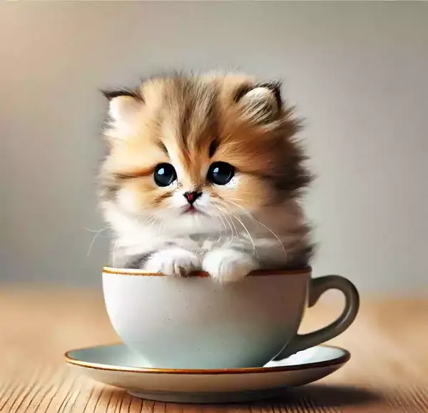 عکس بچه گربه فنجانی