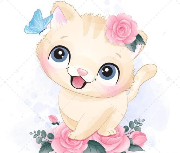 عکس گربه صورتی بامزه