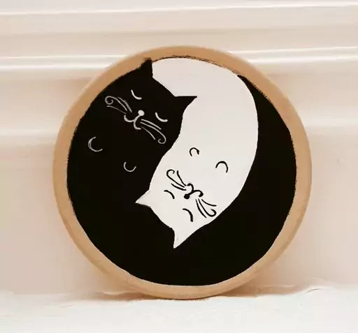 عکس طراحی گربه روی دیوار
