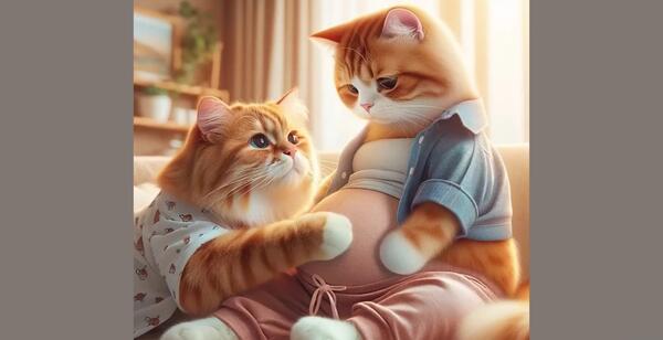 عکس گربه های حامله