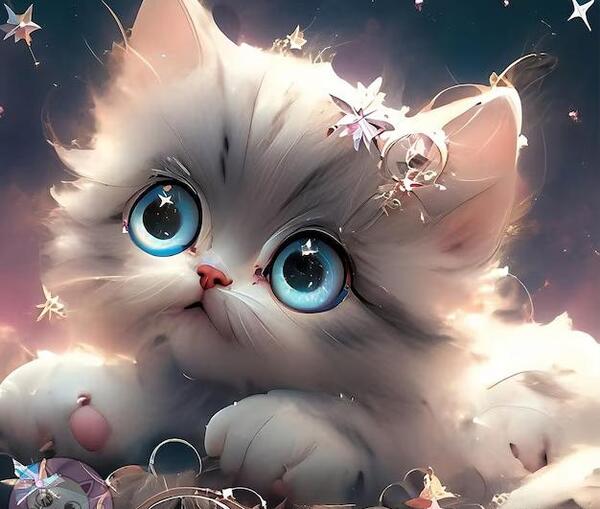کارتونی ملوس عکس گربه برای پروفایل دخترونه
