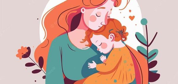عکس مادر و بچه کارتونی