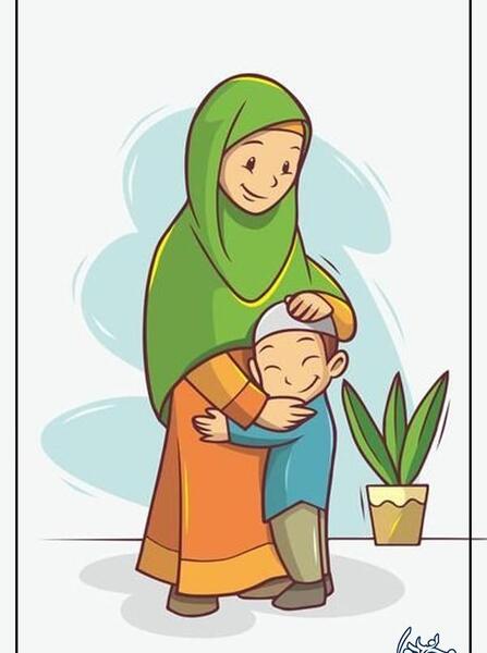عکس مادر و بچه کارتونی