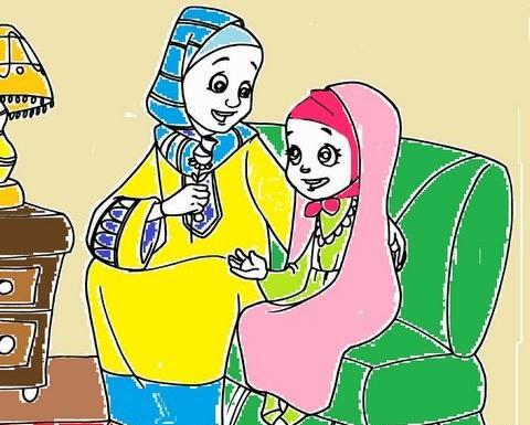 عکس کودکانه مادر و دختر