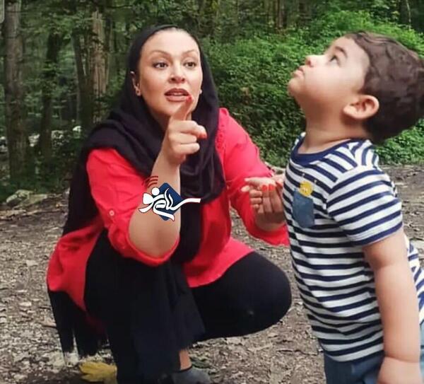 عکس مادر پسری در طبیعت