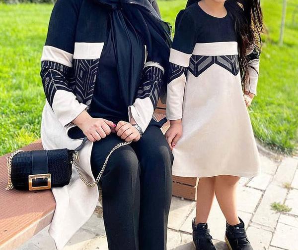 عکس ست مادر دختری بیرونی