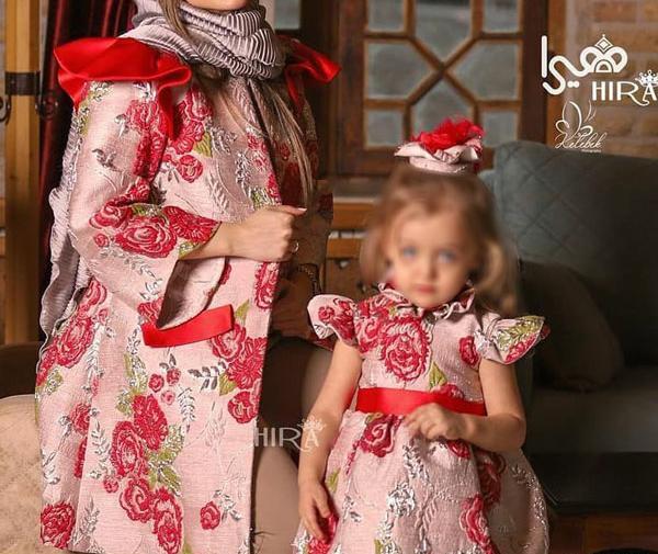 عکس ست مادر دختری بیرونی