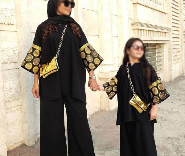 عکس ست مادر دختری بیرونی
