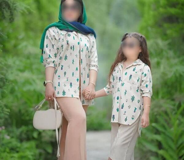 عکس ست مادر دختری بیرونی
