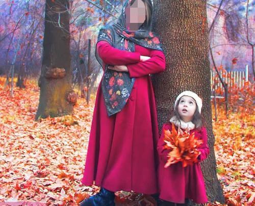 ایده عکس پاییزی مادر دختری
