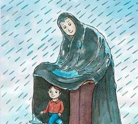 عکس نقاشی مادر تنها