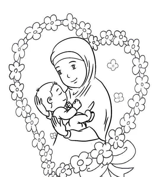 عکس نقاشی مادر تنها