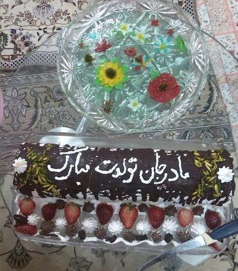 عکس کیک تولد مادر جان تولدت مبارک