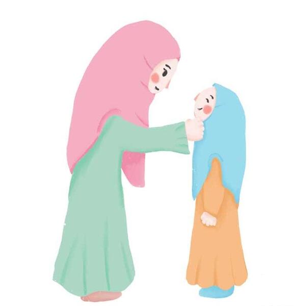 عکس مادر و دختر با حجاب