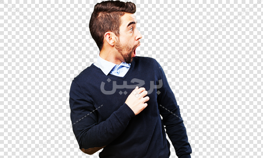 عکس یک مرد متعجب