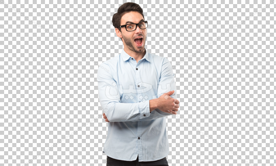 عکس یک مرد متعجب