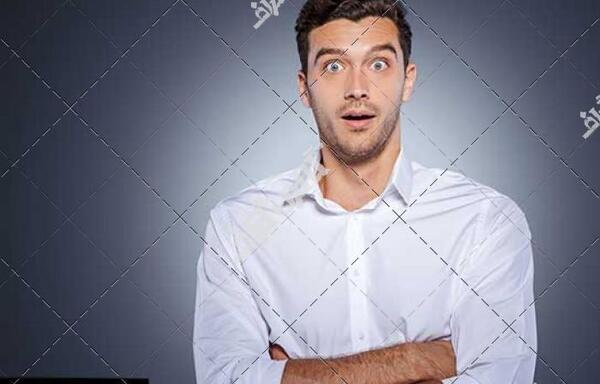 عکس یک مرد متعجب