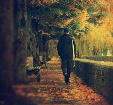 عکس سایه مرد تنها