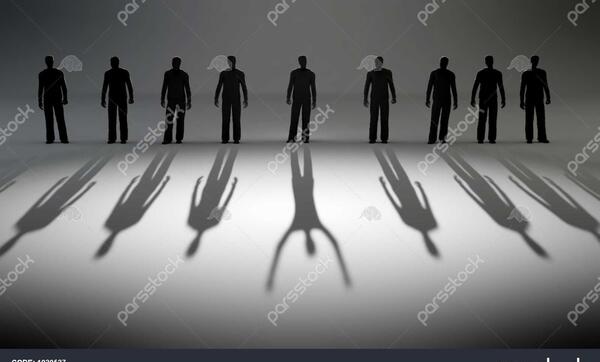 عکس سایه مرد تنها