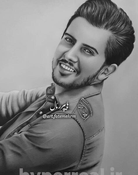 عکس چهره مرد برای طراحی سیاه قلم