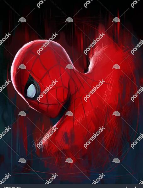 عکس کارتونی مرد عنکبوتی ایستاده